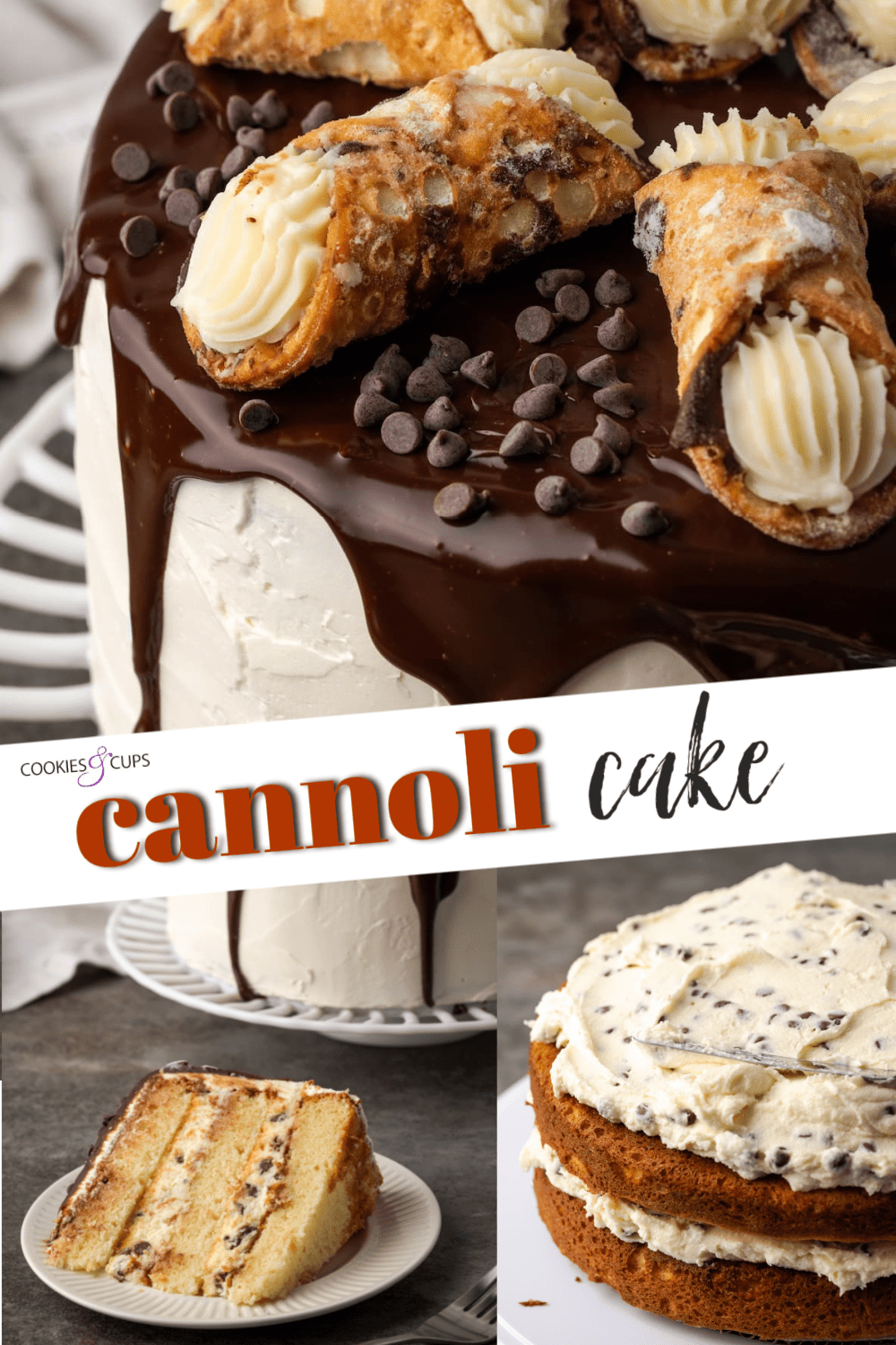 Esta receta de pastel Cannoli transforma un favorito de la panadería en un delicioso pastel de capas de vainilla. ¡Completa con relleno de mascarpone casero! Pastel De Cannoli Imagen De Pinterest
