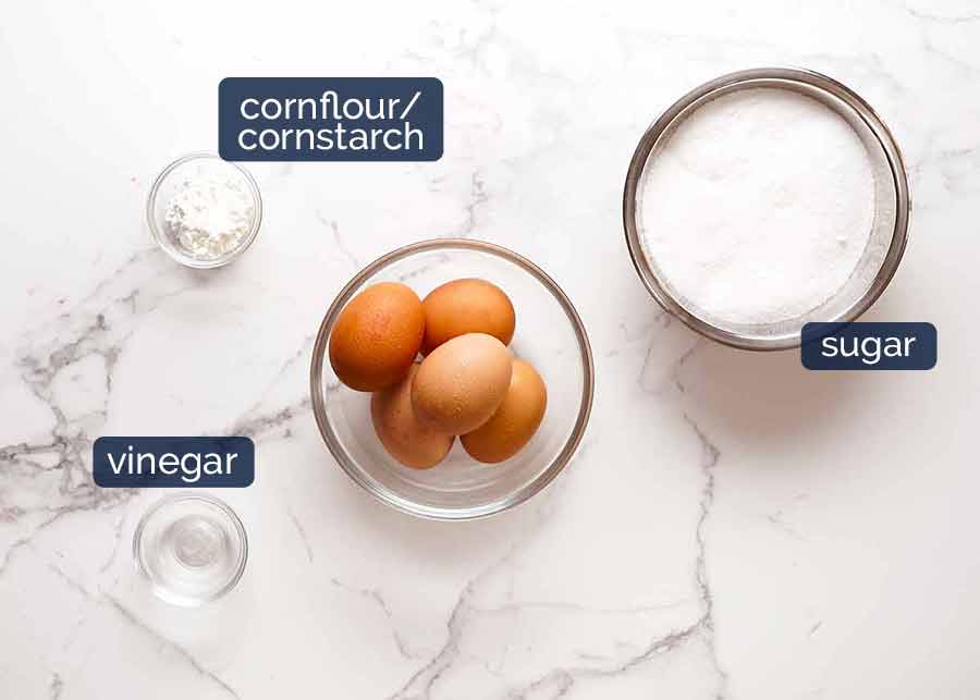 Ingredientes de las Mini Pavlovas