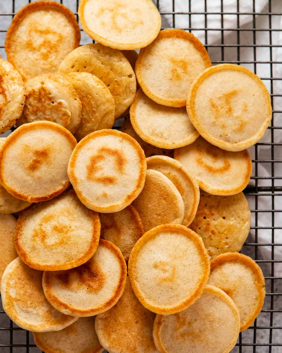Blinis recién hechos