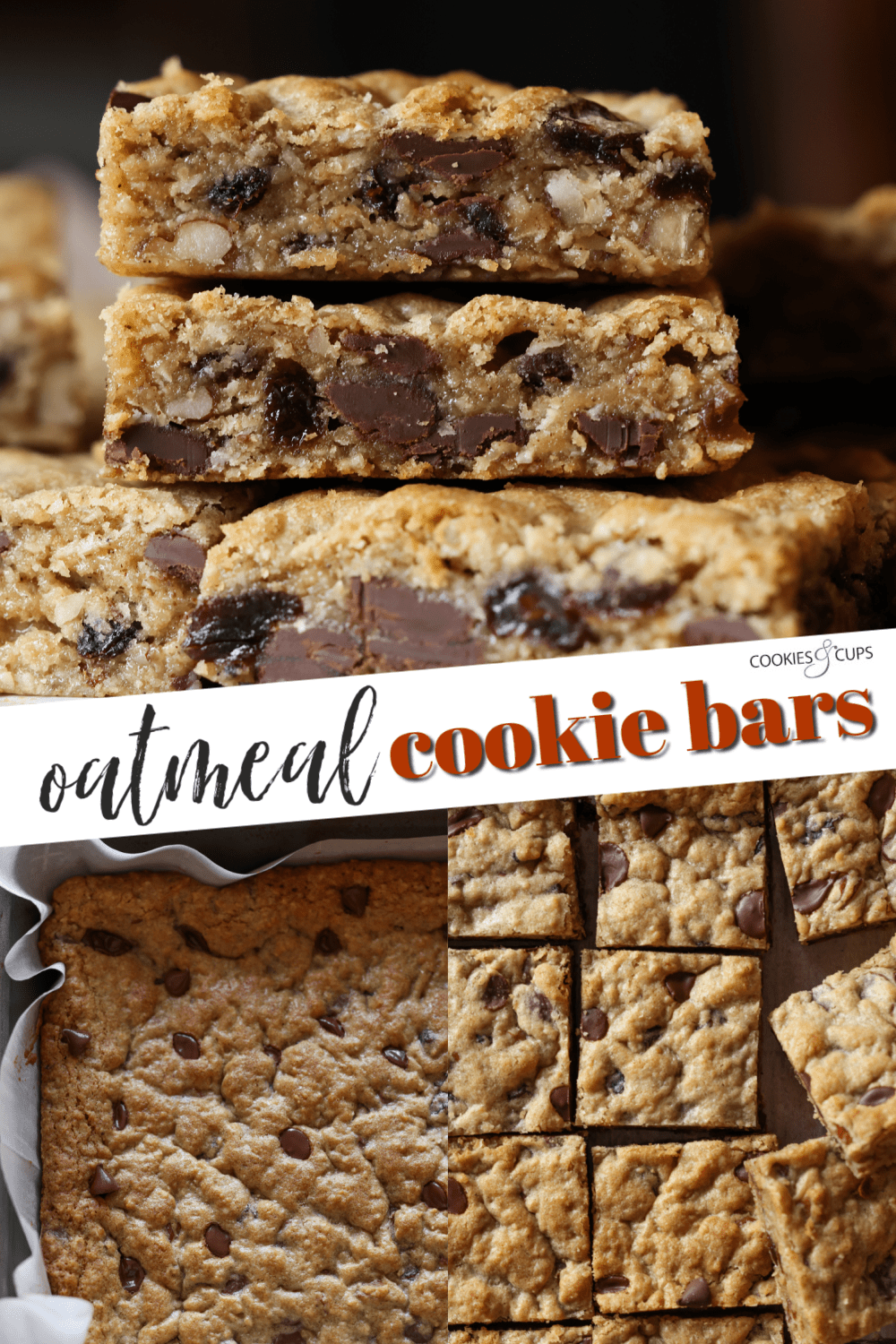 Imagen de Pinterest de barras de galletas de avena