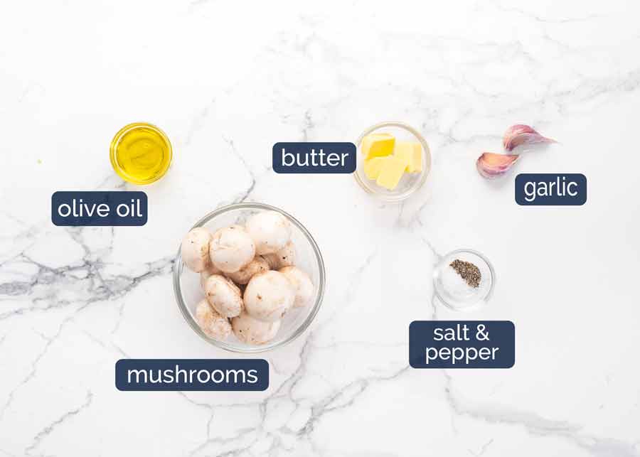 Ingredientes en albóndigas de bistec Salisbury