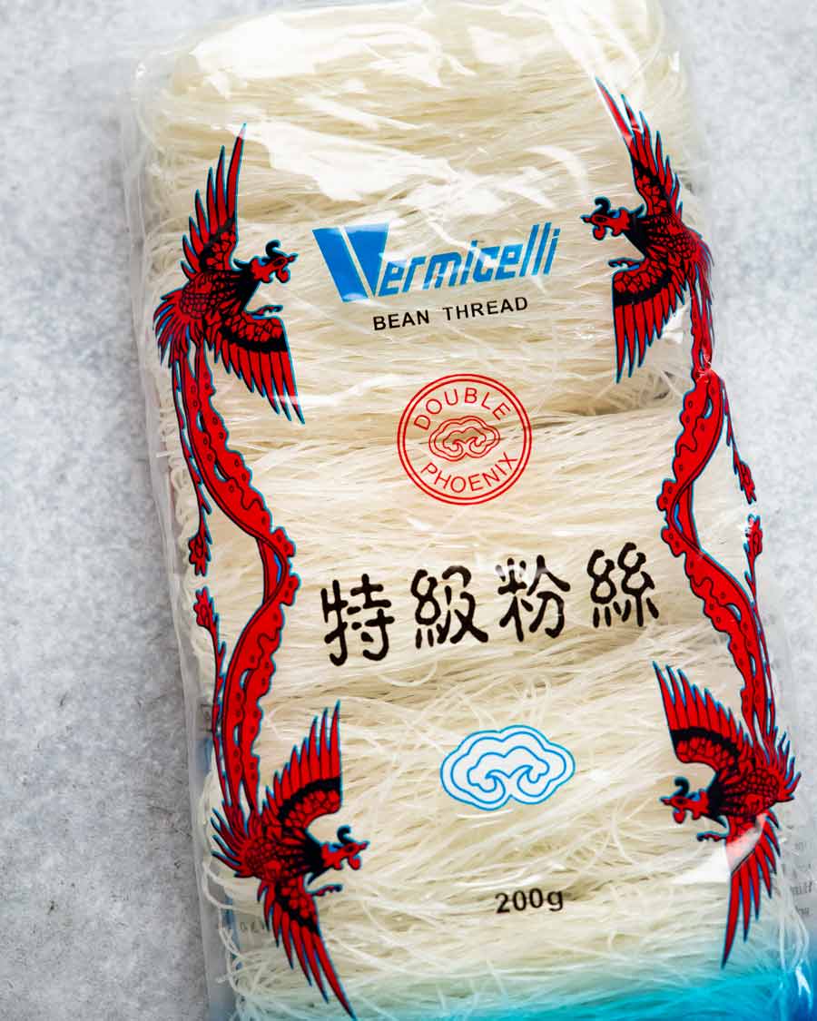 Fideos de vidrio celofán fideos de hilo de frijol seco