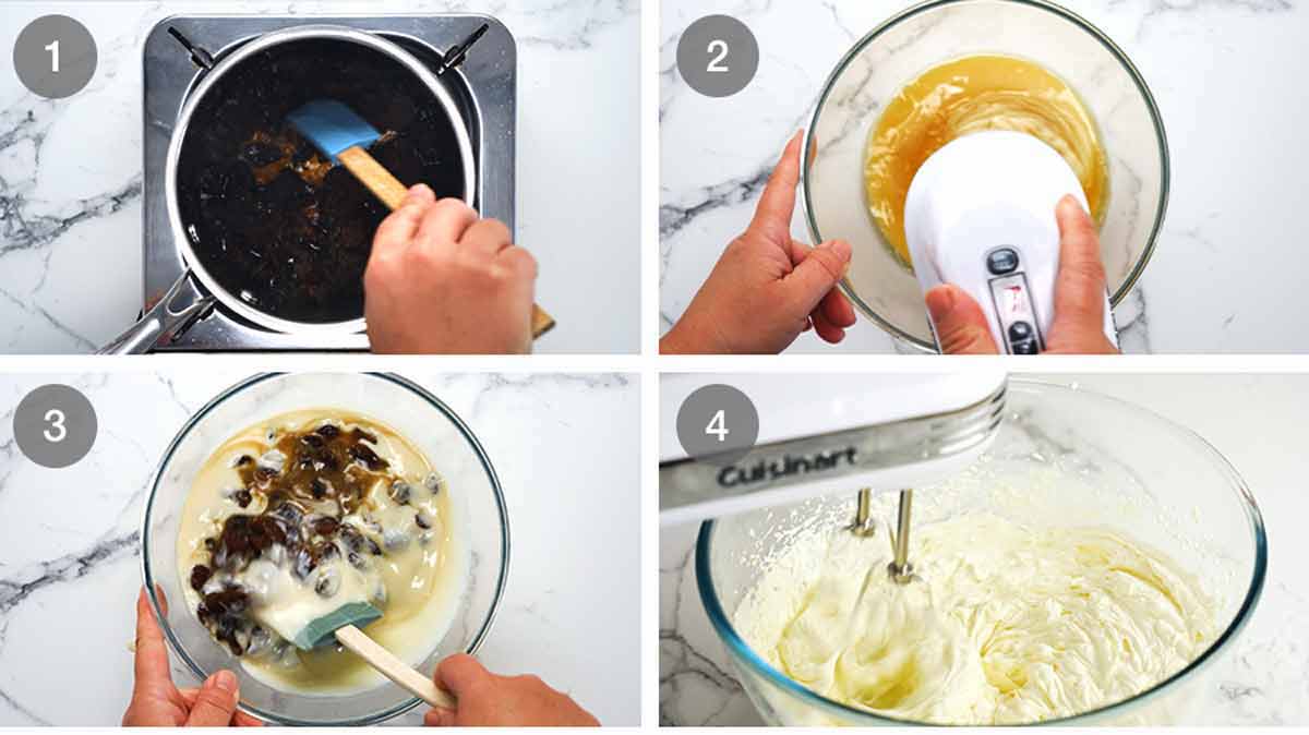 Cómo hacer helado de ron con pasas