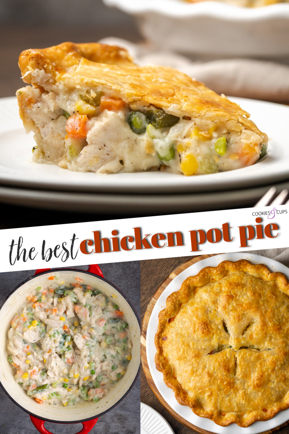 El pastel de pollo casero es la mejor comida reconfortante y esta es la MEJOR receta, hecha con pollo cremoso y verduras horneadas dentro de una masa de pastel de hojaldre mantecosa. Pastel De Pollo Imagen De Pinterest