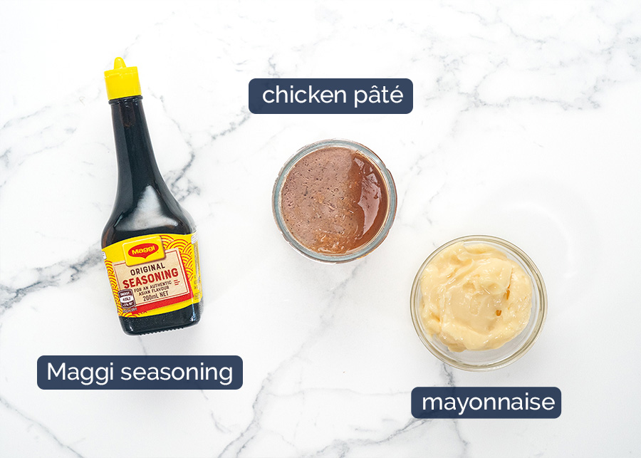 Ingredientes del pollo Banh Mi