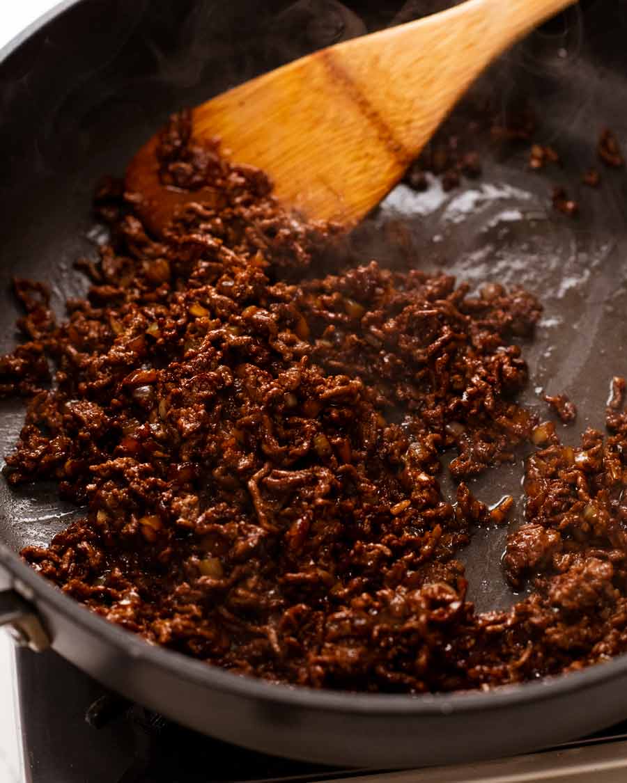 Arroz frito con ternera
