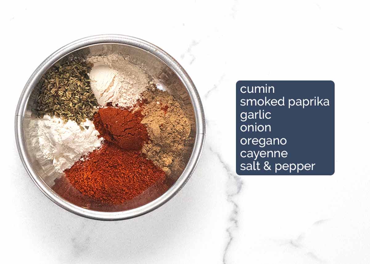 Especias para Cazuela de frijoles y carne mexicana con queso