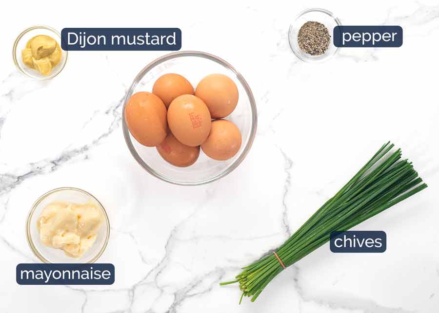 Ingredientes para Sándwich de huevo
