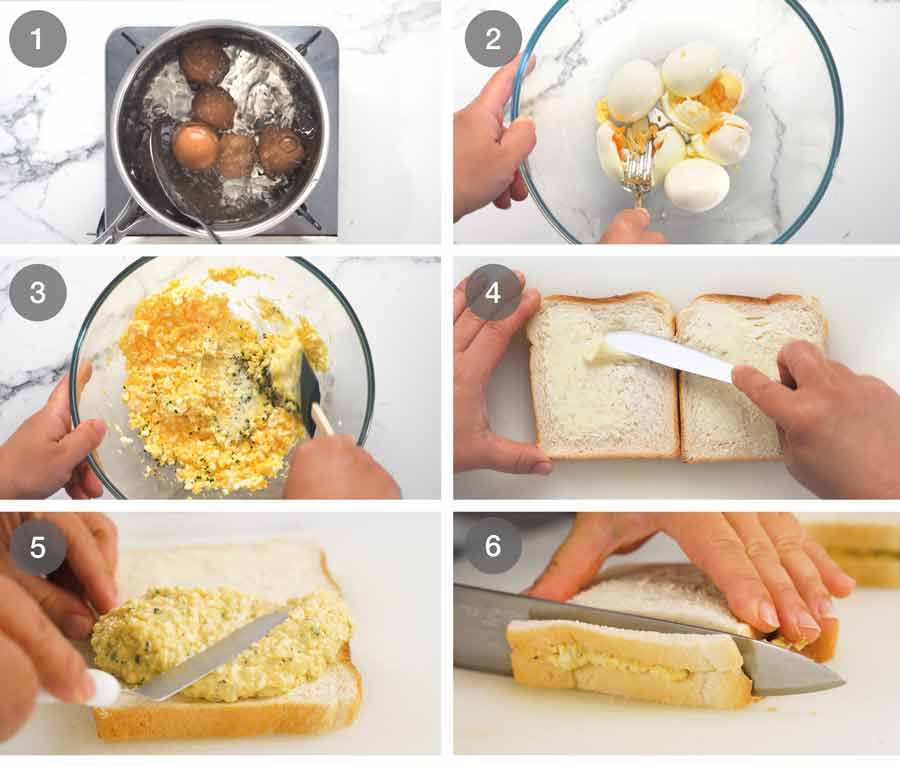 Cómo hacer un sándwich de huevo