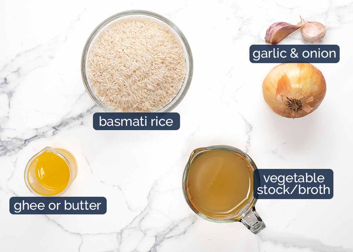 Ingredientes en Arroz pilaf enjoyado