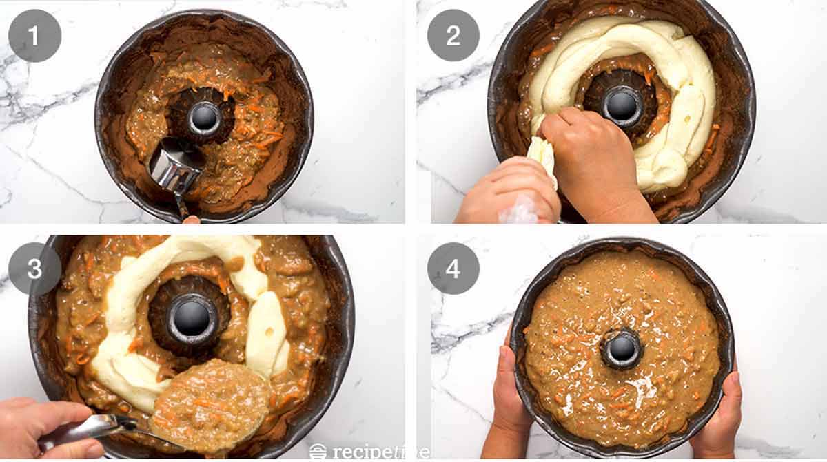Cómo hacer bizcocho de zanahoria relleno de tarta de queso
