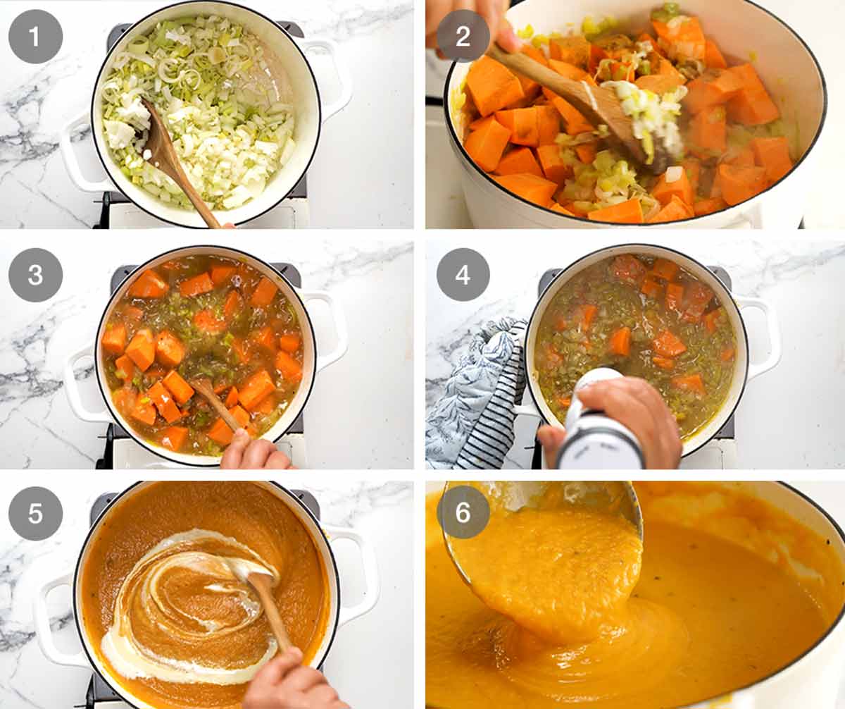 Cómo hacer sopa de camote