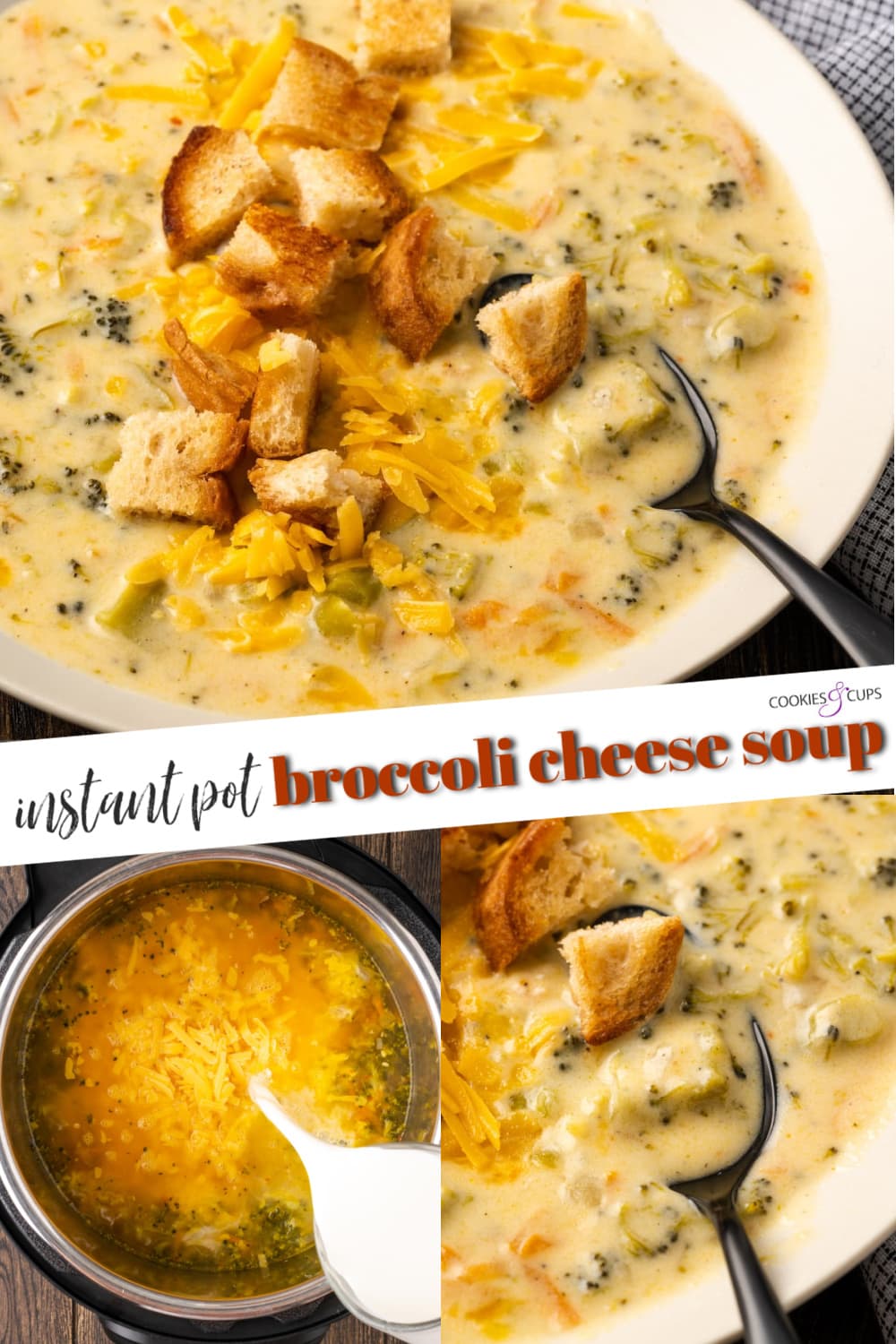 sopa instantánea de brócoli y queso