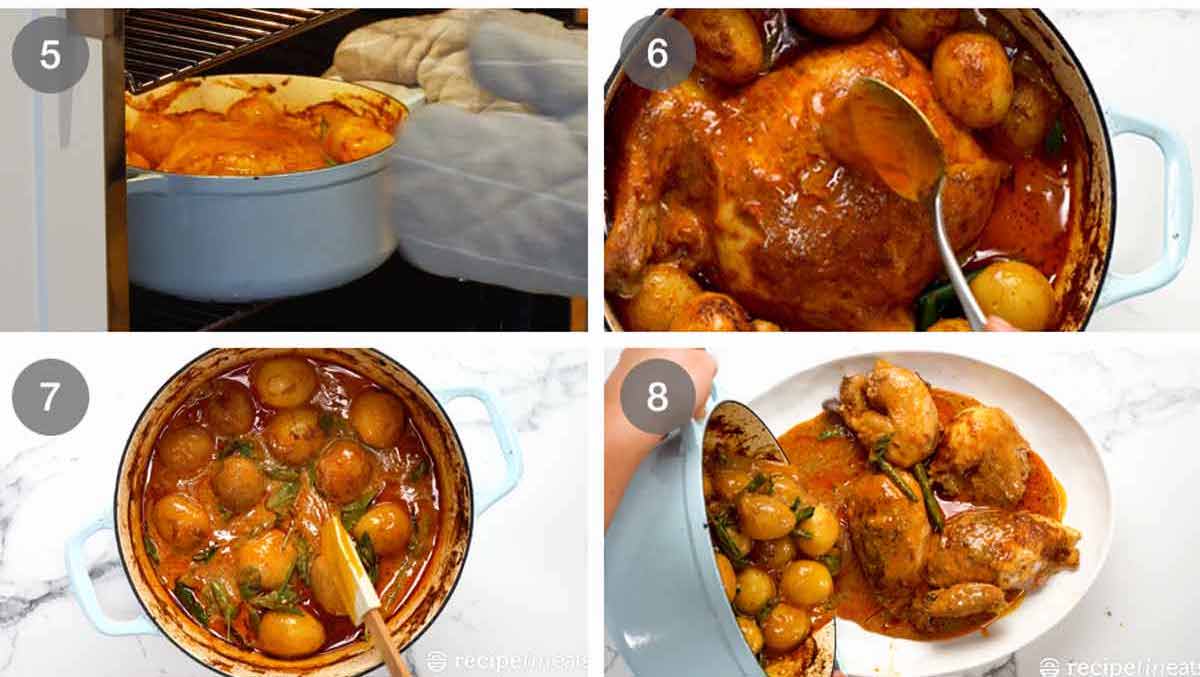 Cómo hacer pollo asado al curry rojo tailandés