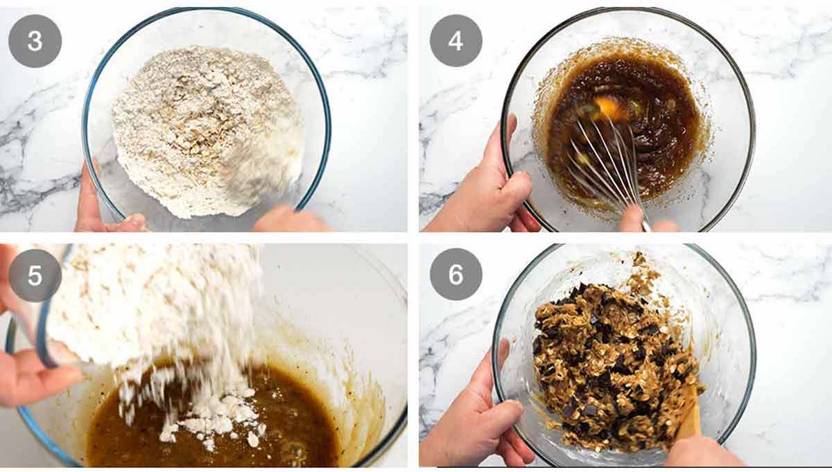 Cómo hacer galletas de chispas de chocolate con avena y mantequilla marrón