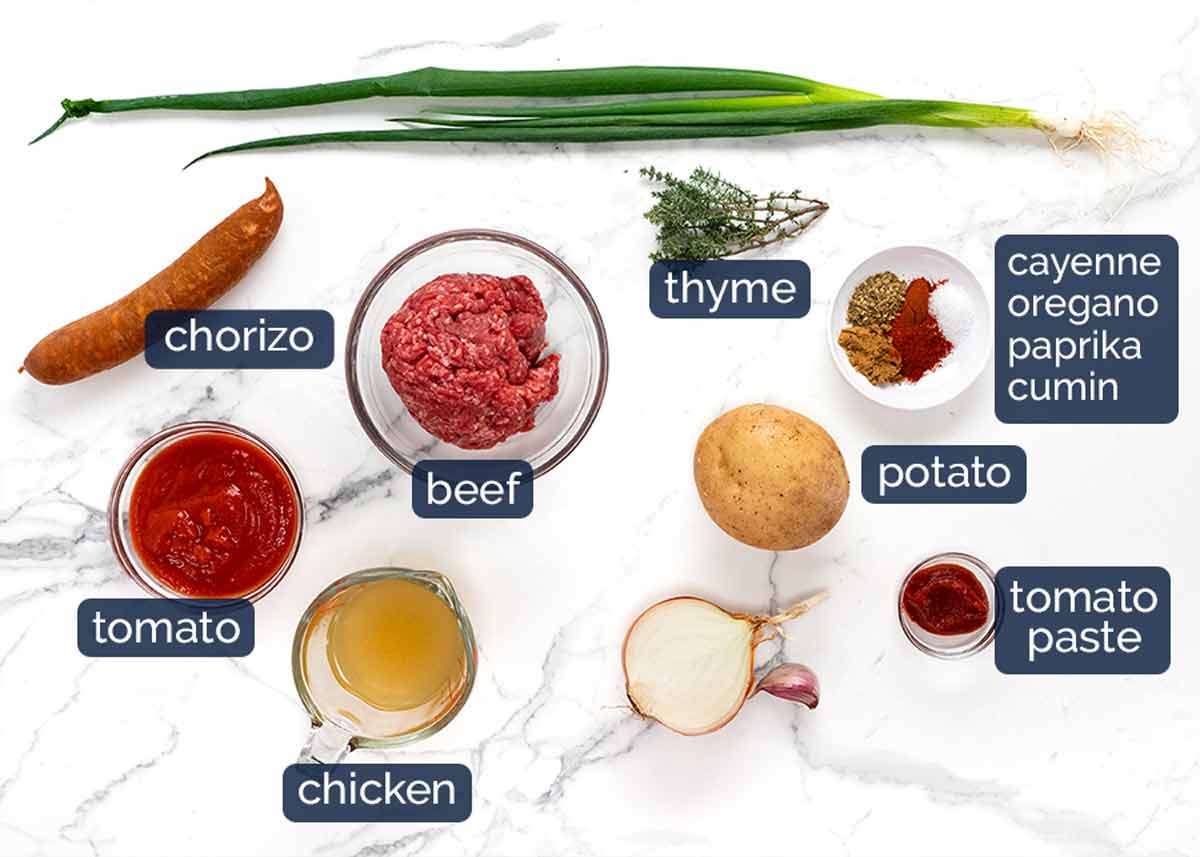 Ingredientes en empanadas de carne
