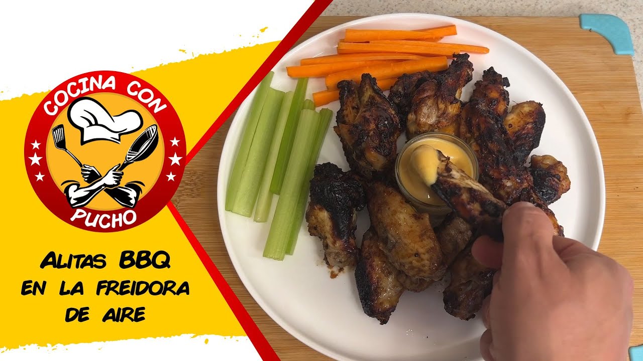 Cocina con Pucho Cómo hacer Alitas BBQ en la freidora de aire