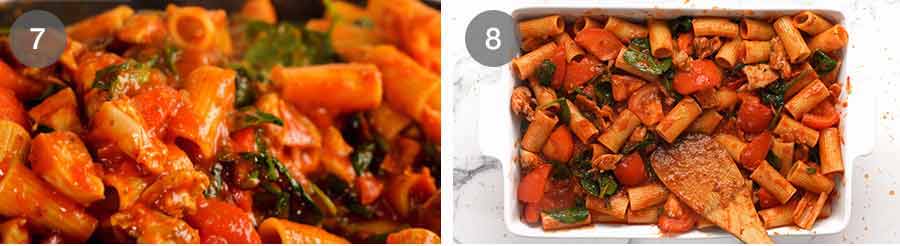Cómo hacer pasta de pollo al horno