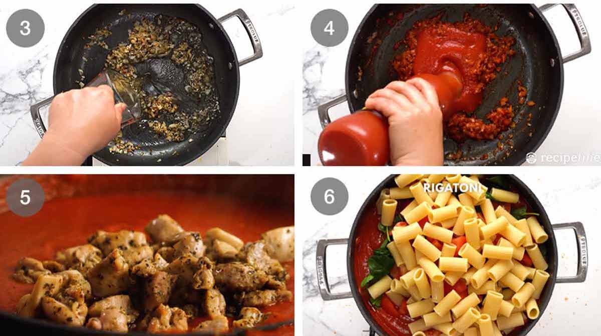Cómo hacer pasta de pollo al horno