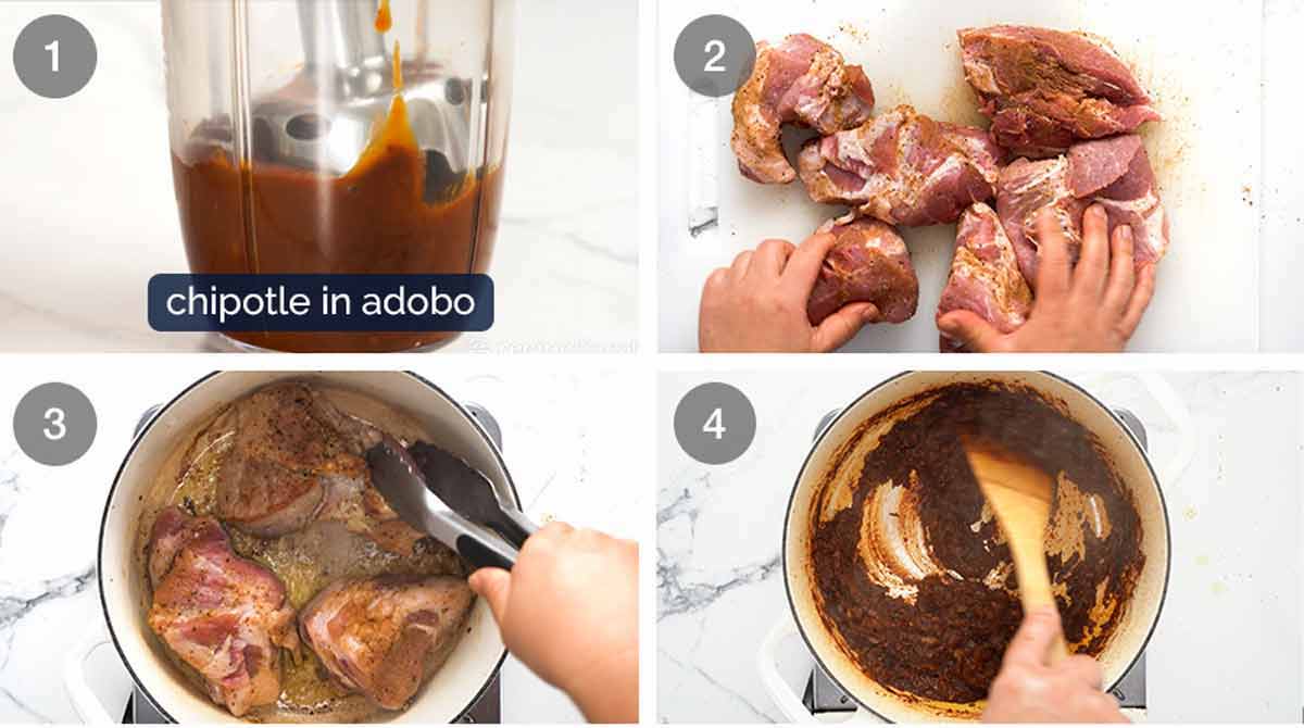Cómo hacer Cerdo con Frijoles al Chipotle Mexicano