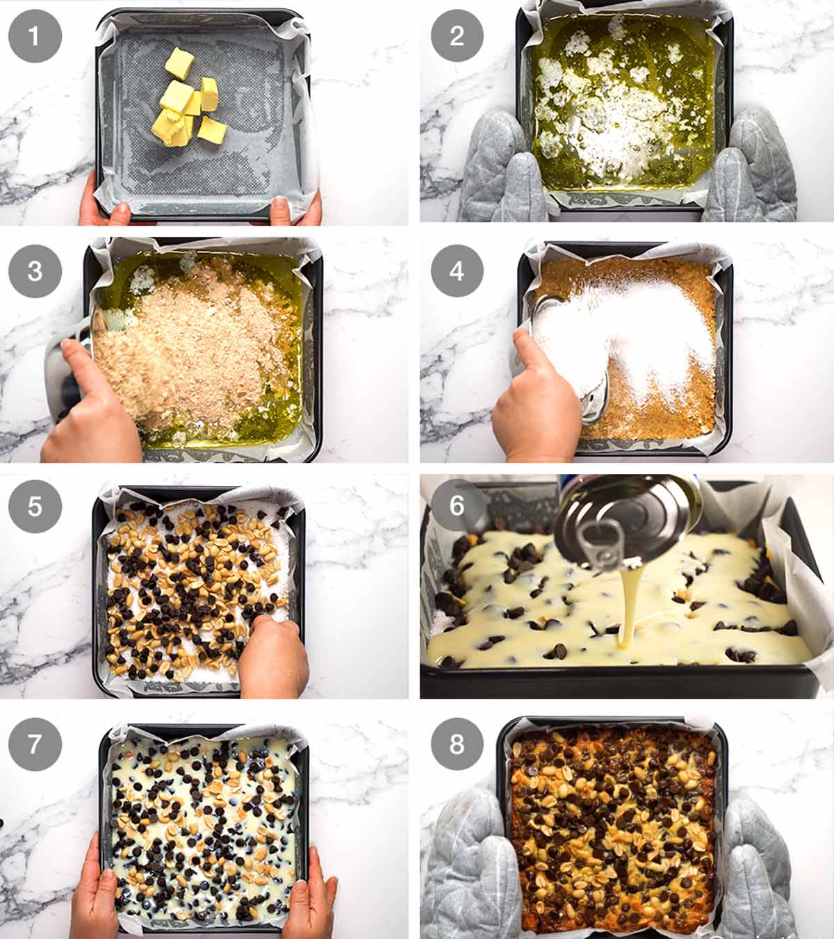 Cómo hacer barritas de chocolate con nueces sin bol