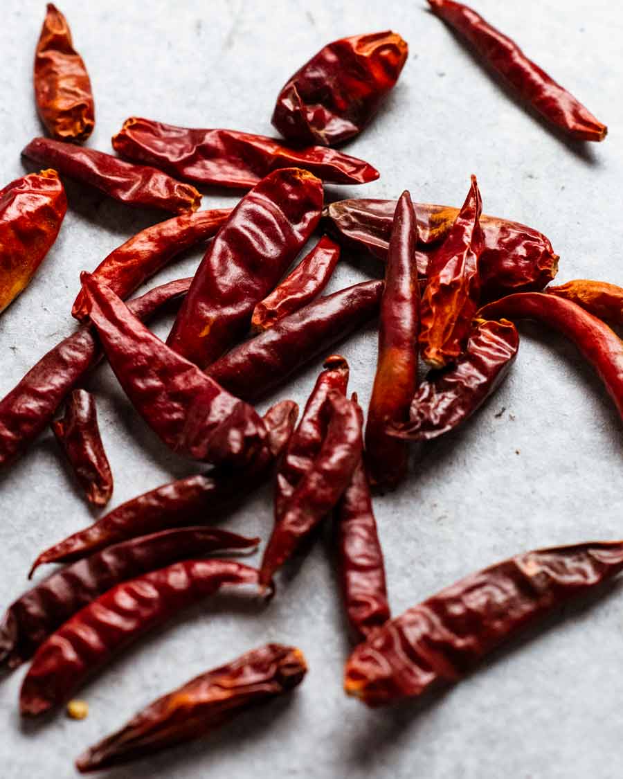 chiles rojos secos