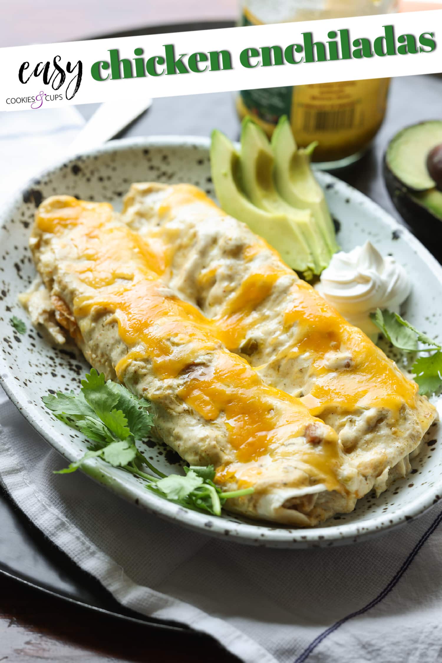imagen de pinterest de enchiladas de pollo