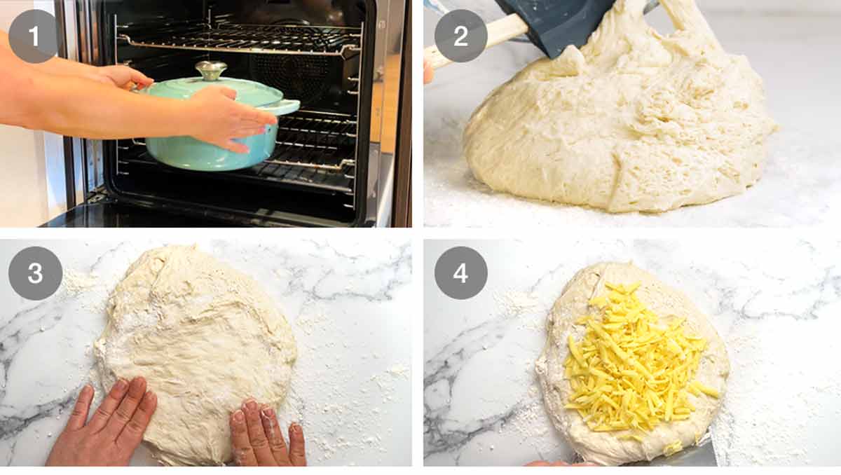 Cómo hacer pan de queso sin amasar