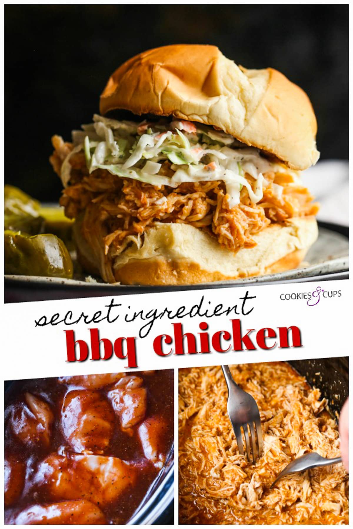 Imagen de pinterest de pollo a la barbacoa Crockpot