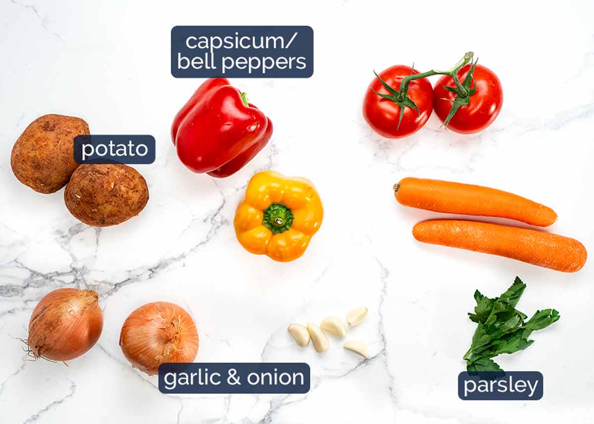 Ingredientes del goulash húngaro