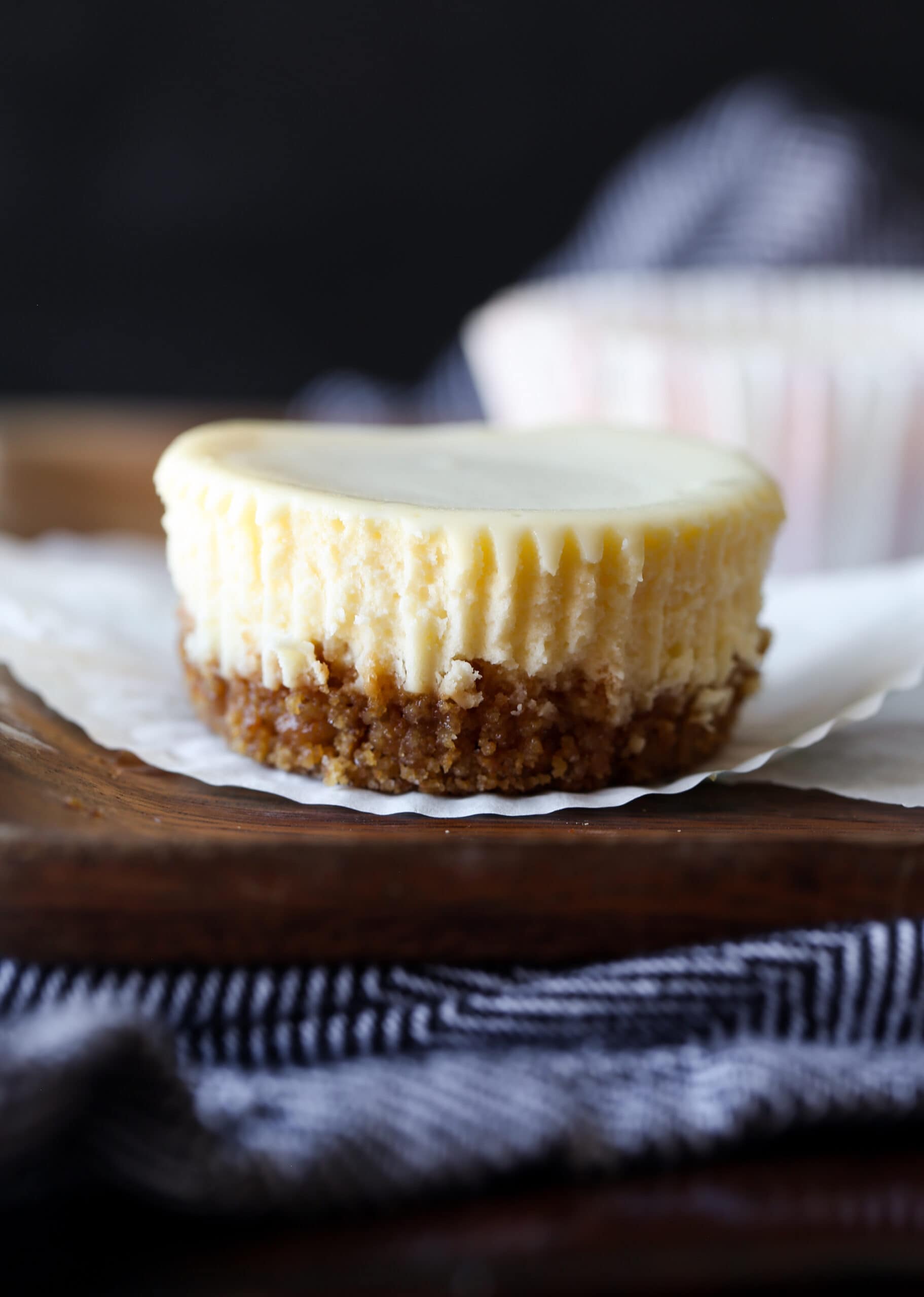 mini tarta de queso sin envolver