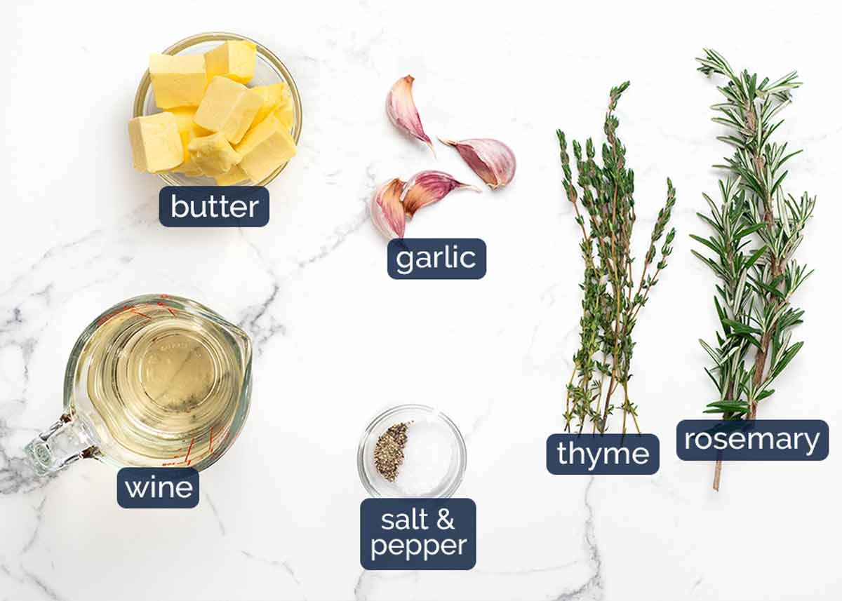 Ingredientes en Marylands de pollo con mantequilla de hierbas y ajo