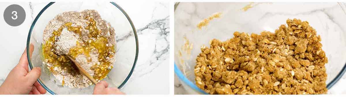 Cómo hacer crumble de ruibarbo con manzana