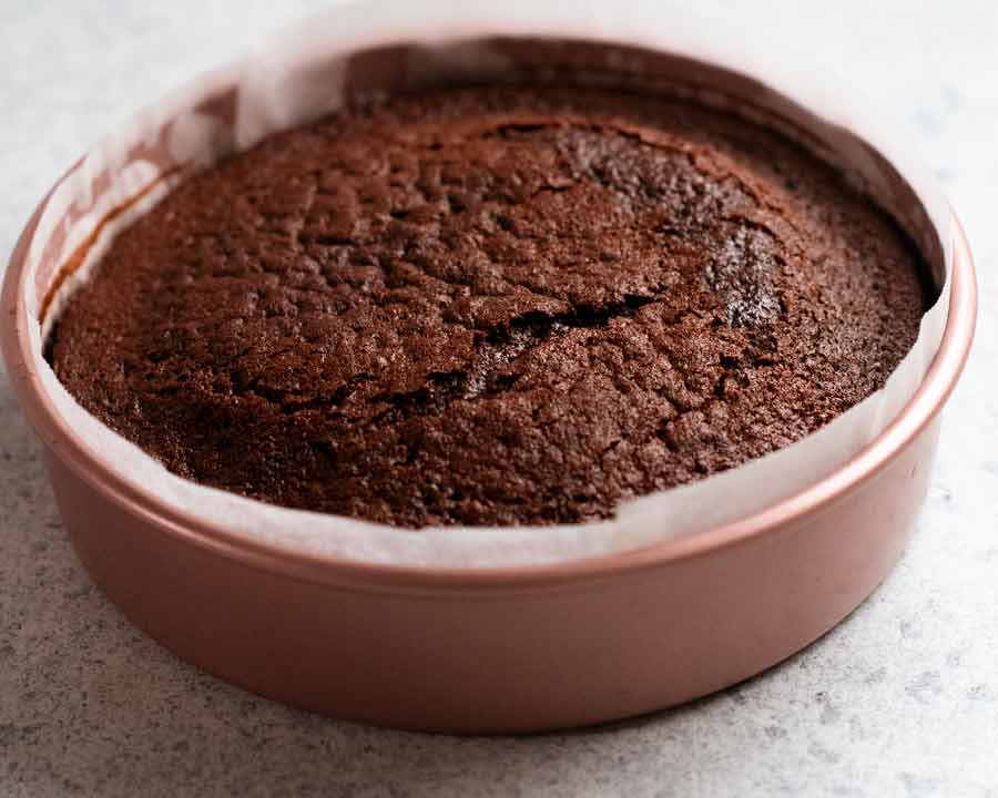 Tarta de chocolate caliente