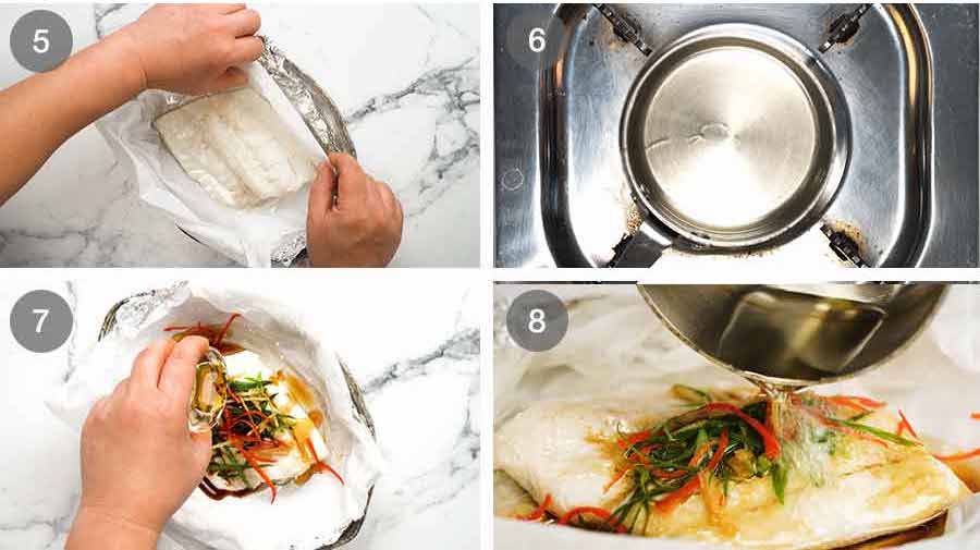 Cómo hacer pescado con jengibre chisporroteante