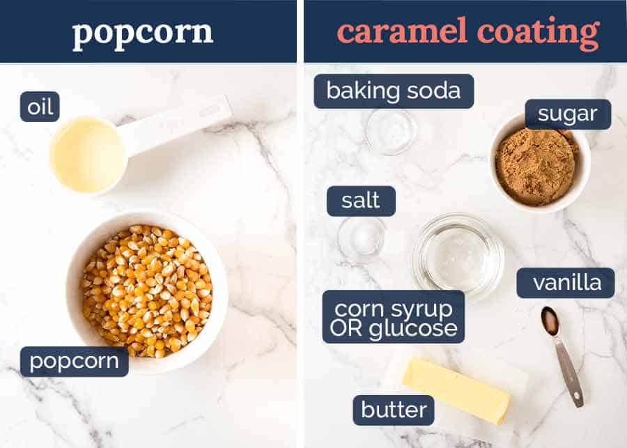 Lo que va en las palomitas de maíz con caramelo