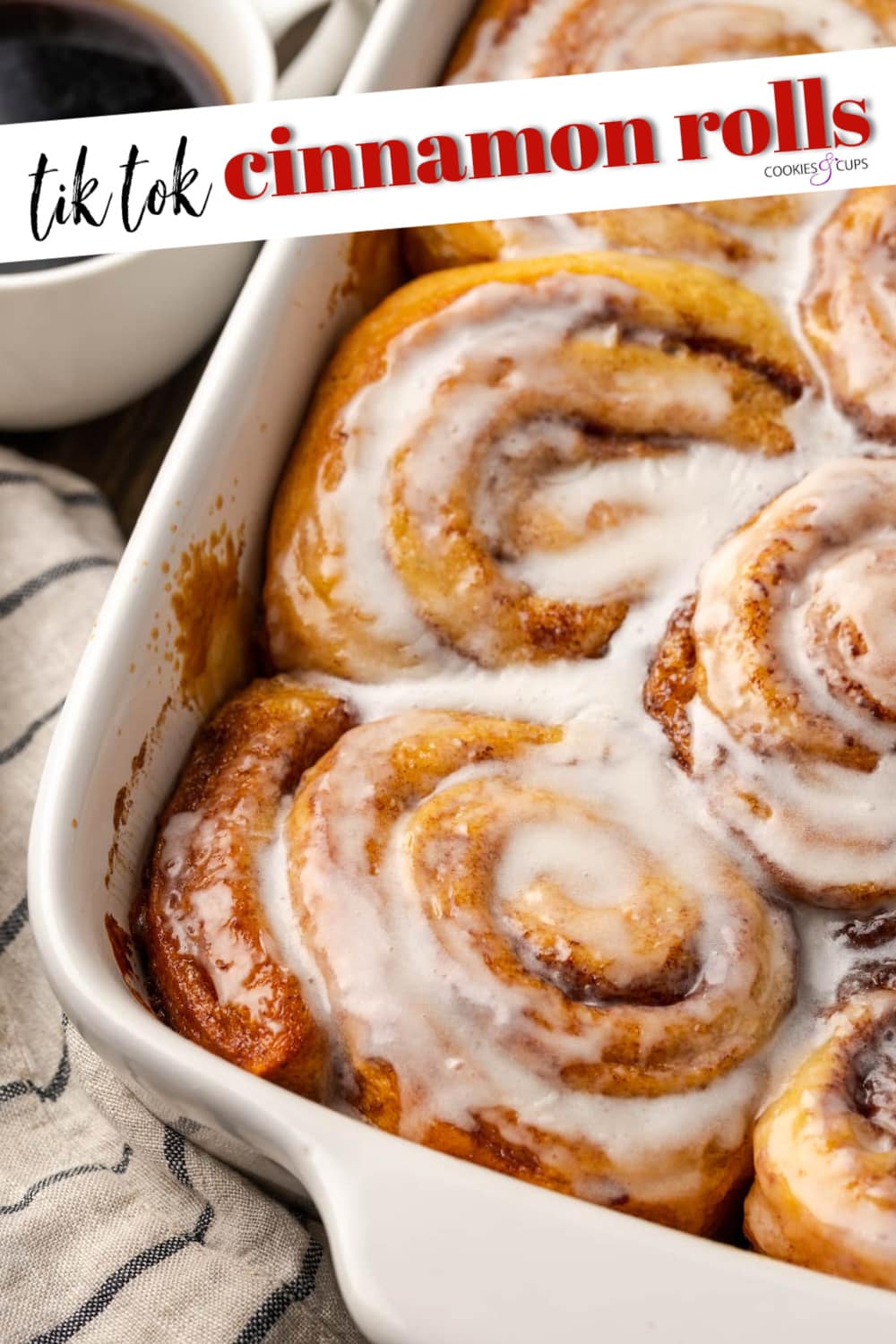 Make the viral TikTok cinnamon rolls with heavy cream! These are the gooiest, most delicious cinnamon rolls ever that taste homemade but way easier, perfect as a sweet breakfast or easy dessert. TikTok Cinnamon Rolls Pinterest Collage
