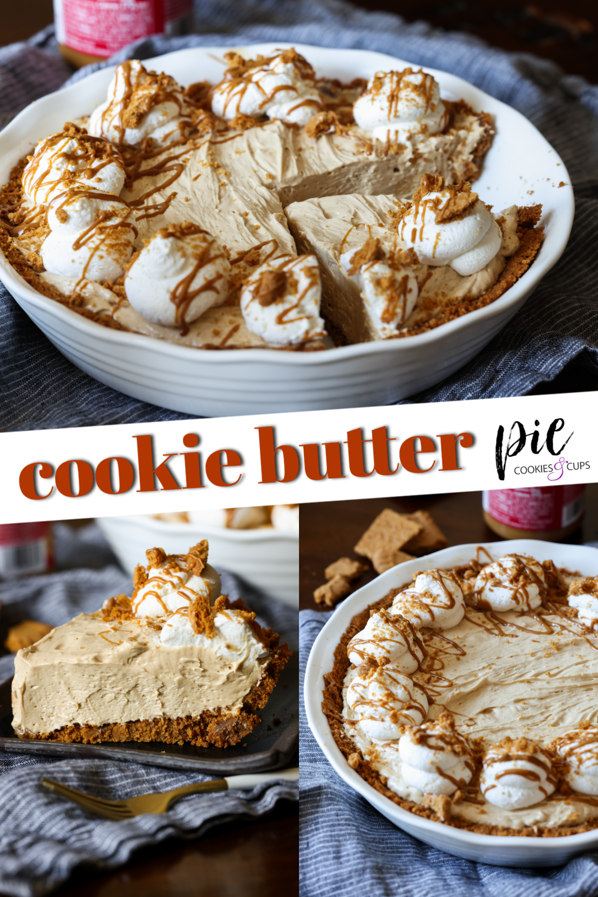 Cookie Butter Pie Image Collage for Pinterest