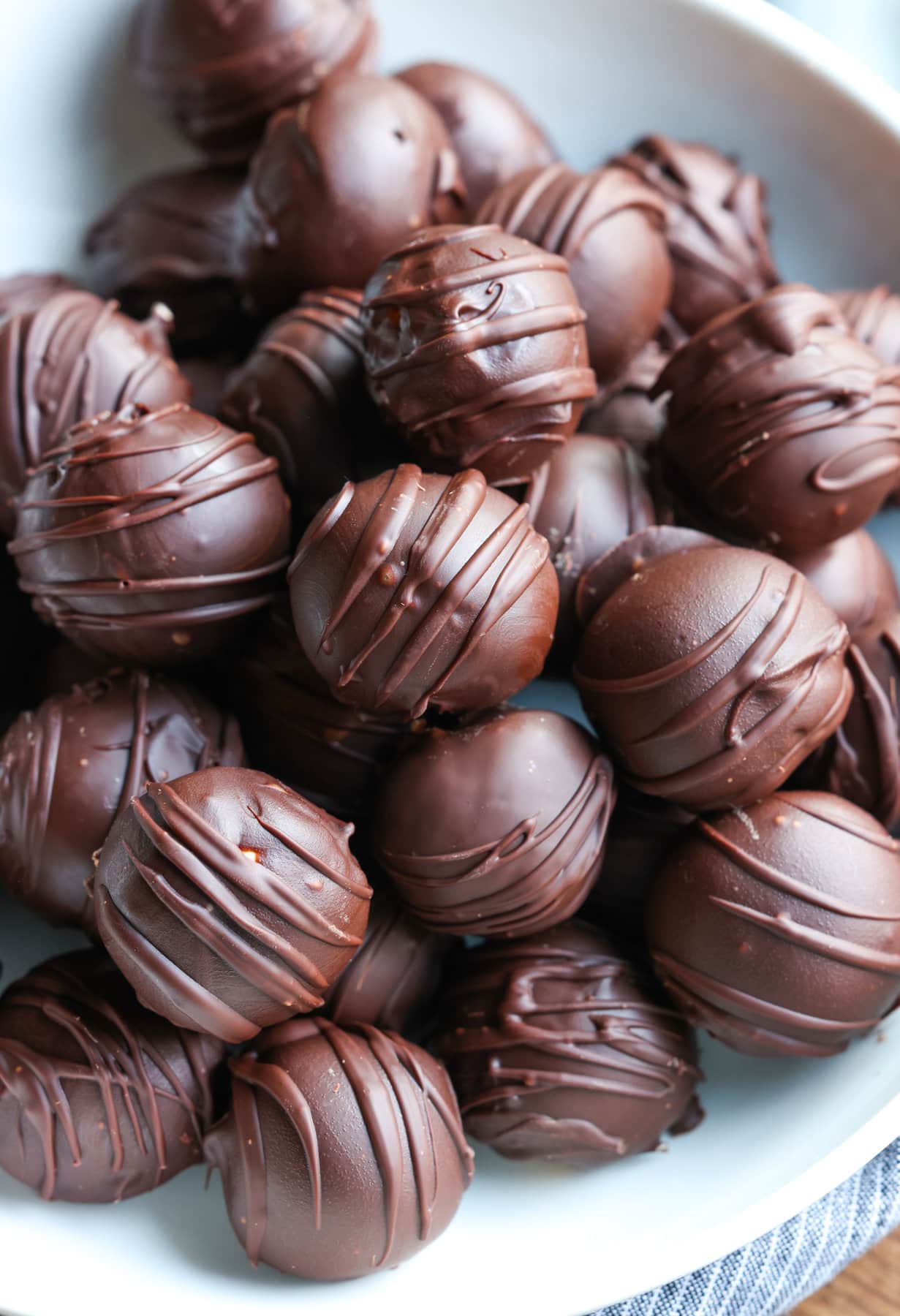 Peanut Butter Truffles in a serving bowl