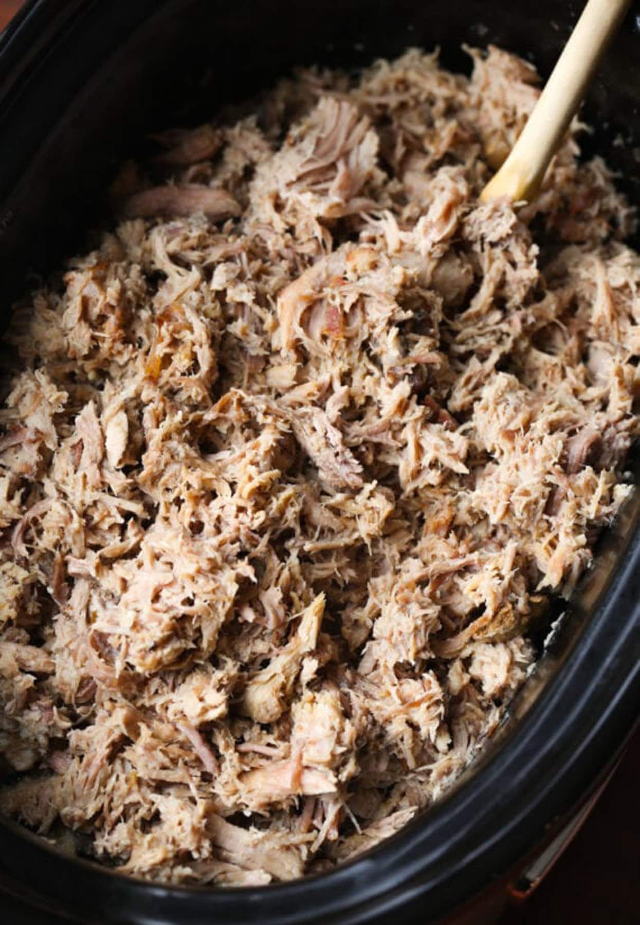 Serving Hawaiian chicken out of a Crockpot.