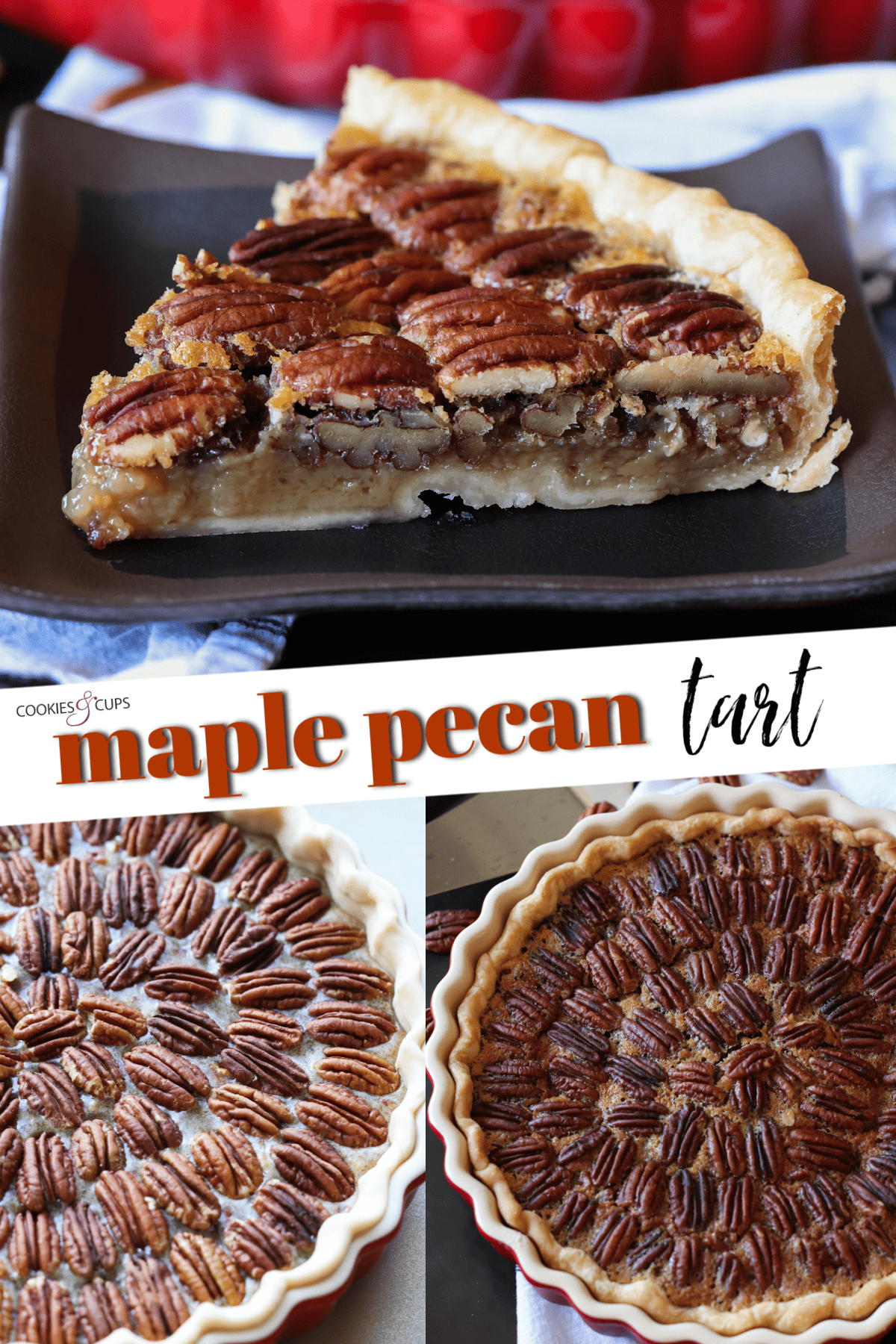 Maple Pecan Tart Pinterest Image