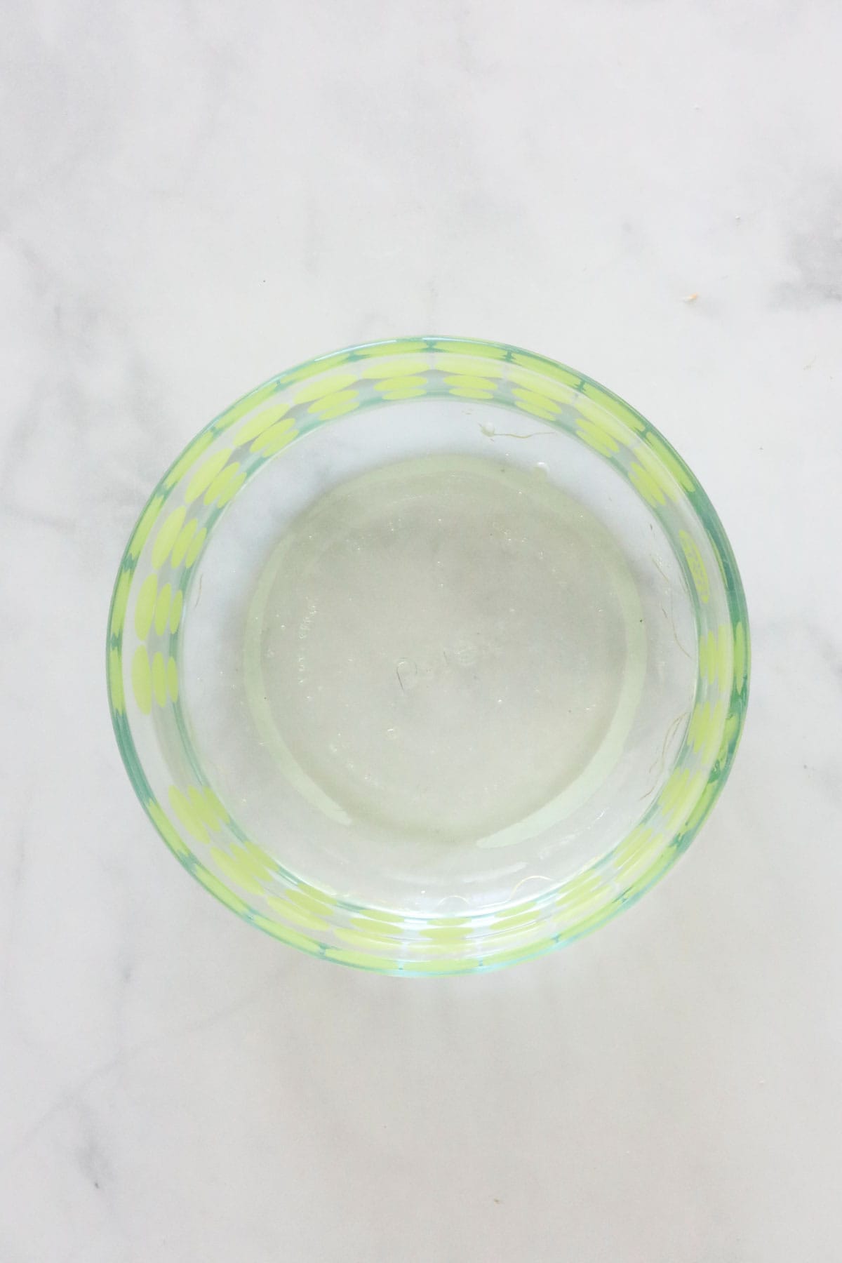 Gelatine leaves softening in water.