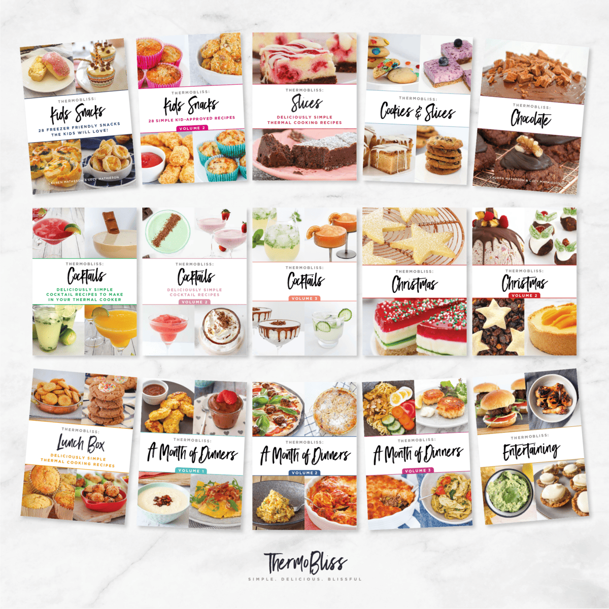 A bundle of 15 Thermomix Cookbooks.
