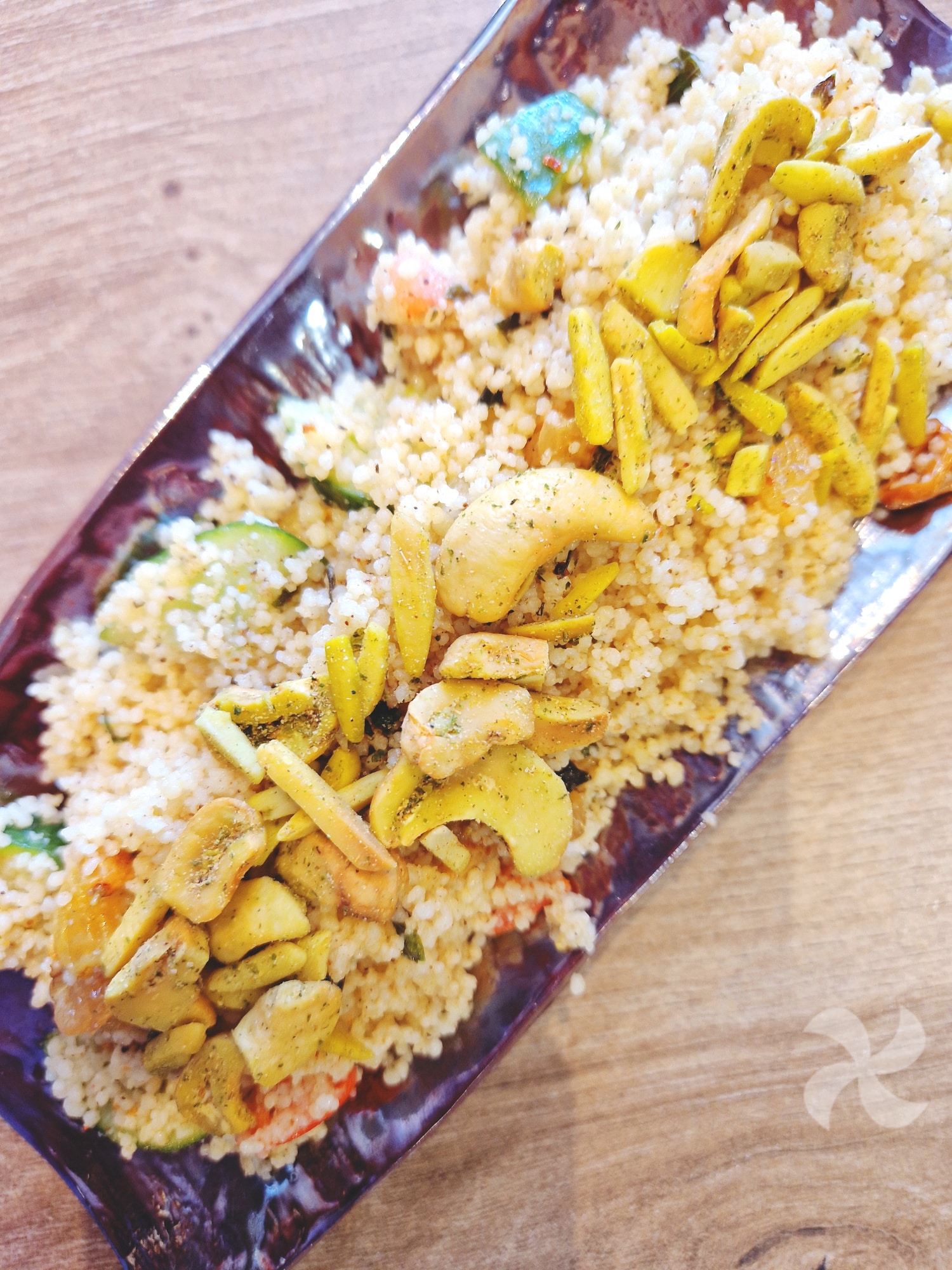 Taboule con pasas y frutos secos