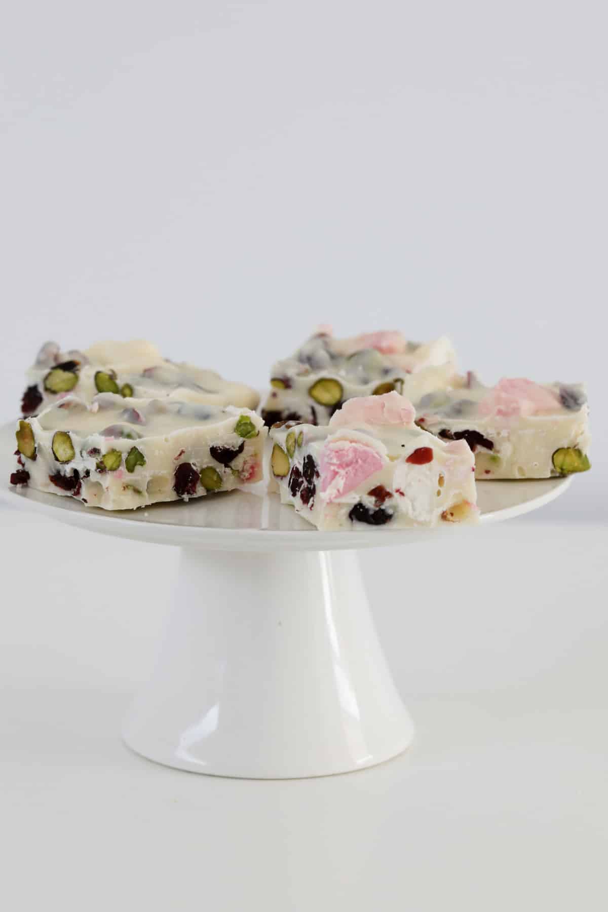 A plateful of rocky road.