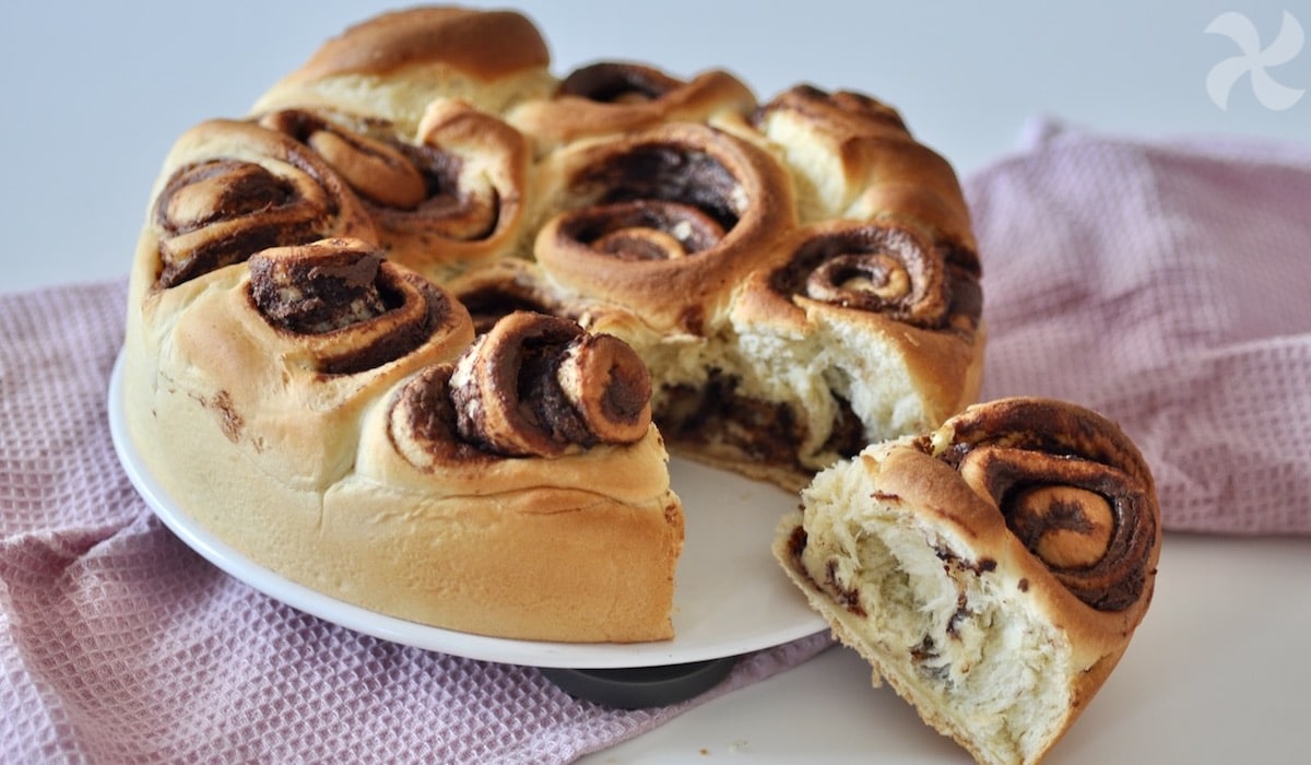 Brioche de rosas con Nutella
