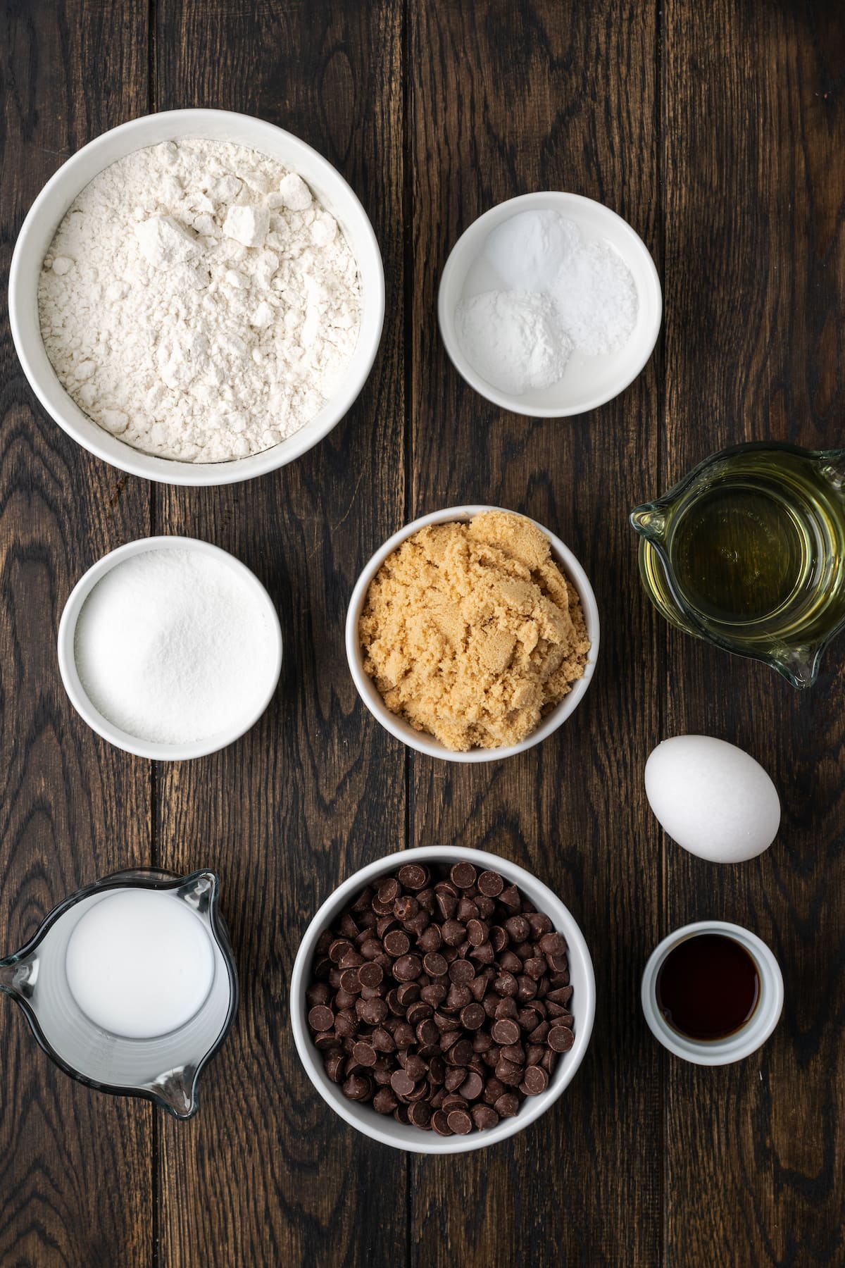 Ingredients for Subway cookies.
