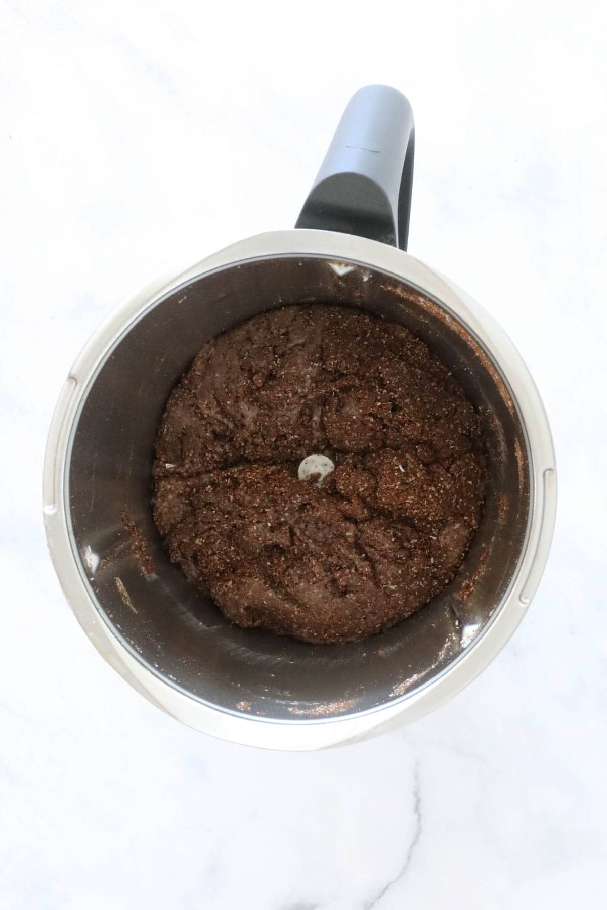 Chocolate mixture in a Thermomix.