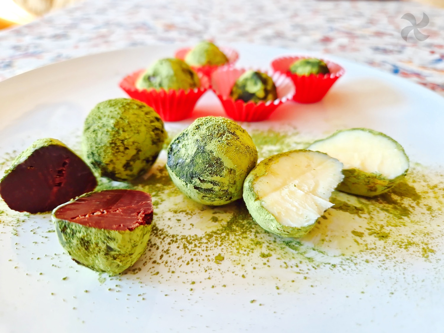 Trufas de té matcha