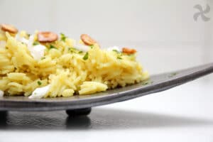 Arroz con mantequilla y ajo